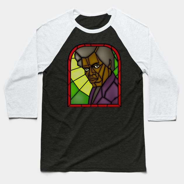 Mr. (Stained) Glass Baseball T-Shirt by sinistergrynn